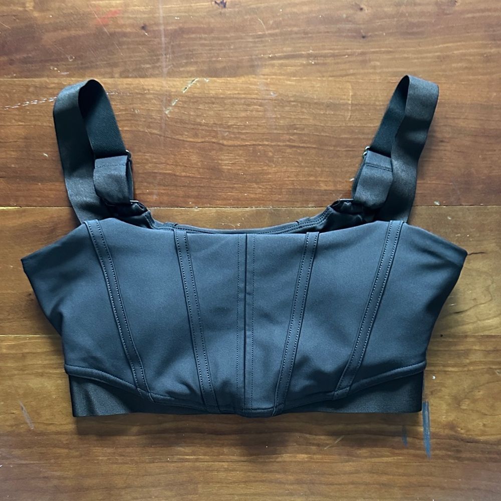 ALO Yoga brown corset sport bra